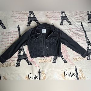 Cropped black Jean Jacket